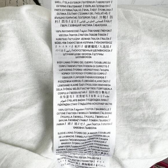 Guess Floral Print Moto Leather Zip Up Jacket Size Small - Picture 13 of 15